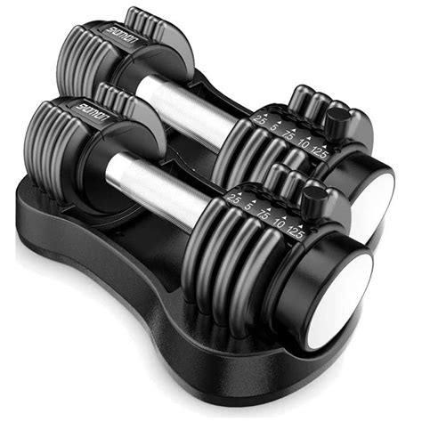 SKONYON Adjustable Dumbbells Set 12.5 lbs Weight with Handle and Weight Plate for Gym and Home ...