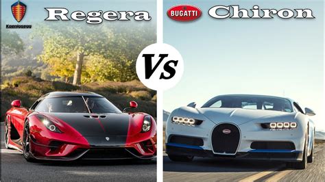 Bugatti Chiron Vs Koenigsegg Regera | Car comparison TV | Specs, Performance, Engine sound and ...