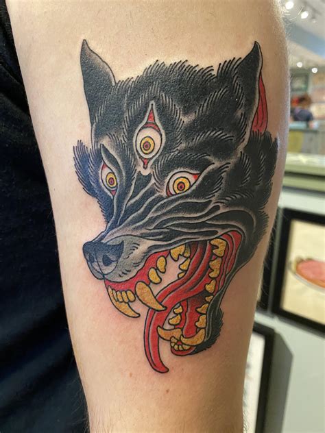 Three Eyed Wolf by Kevin at Great Lakes Tattoo in Chicago : r ...