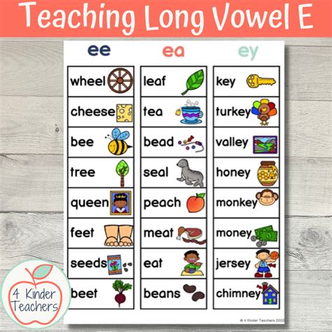 How to Teach Long E Words in Kindergarten - 4 Kinder Teachers