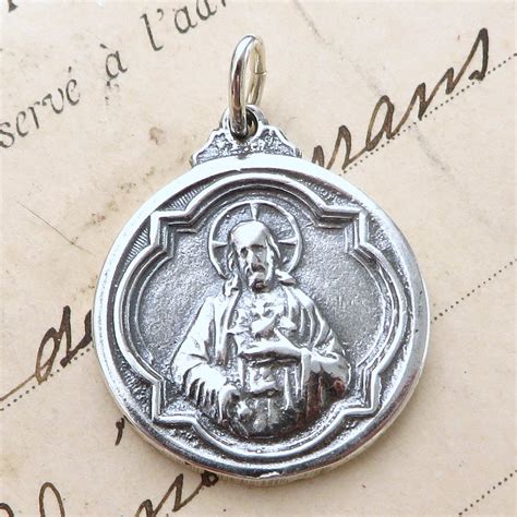 Sacred Heart of Jesus and Our Lady of Grace Medal - Sterling Silver ...