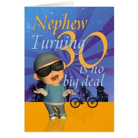 Nephew - 30th Birthday Card Cute Dude | Zazzle.com | 30th birthday cards, Birthday wishes for ...