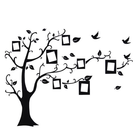 Home Black Tree Design Wall Stickers 50*70 CM Art Mural Sticker Wall Sticker For Home Office ...