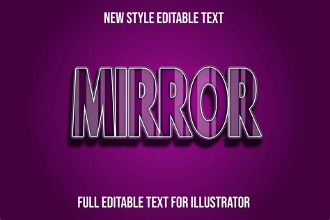 Mirror Text Effect Graphic by 2kaleh.studio2 · Creative Fabrica