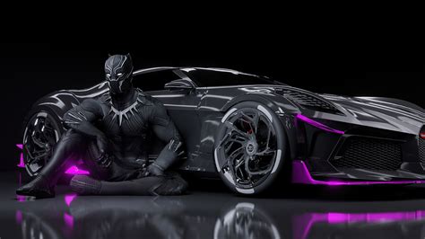 2560x1440 Black Panther Bugatti Chiron La Voiture Noire 1440P ...