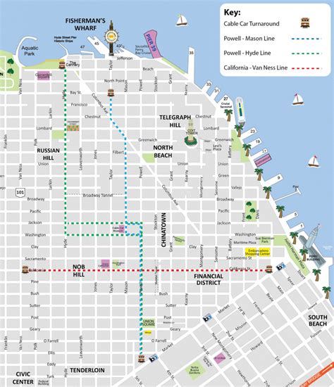 San Francisco Cable Car Map - Topdjs In Printable Map San Francisco Cable Car Routes - Printable ...