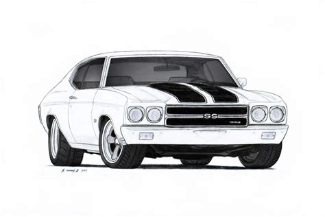 1970 Chevrolet Chevelle SS Pro Touring Drawing by Vertualissimo on DeviantArt