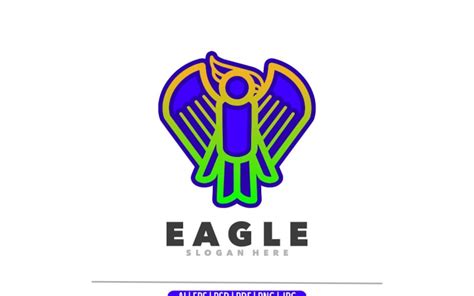 Eagle line art logo template unique #331250 - TemplateMonster