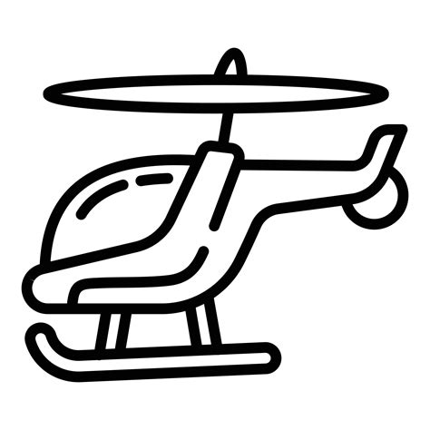 Modern helicopter icon, outline style 14285047 Vector Art at Vecteezy