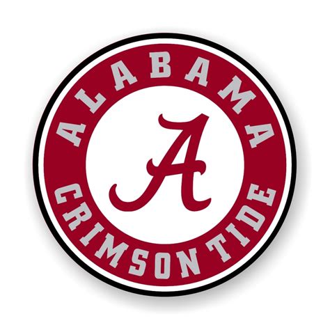 Alabama Crimson Tide Round Precision Cut Decal / Sticker