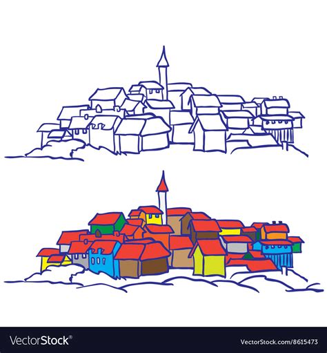 Village Royalty Free Vector Image - VectorStock