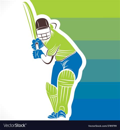 Creative cricket player banner design Royalty Free Vector