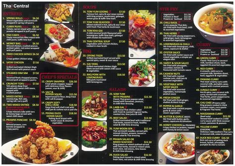 My Local Menu: Thai Central Restaurant Menu