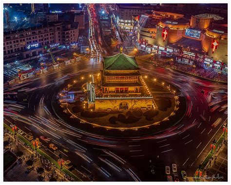 Bell Tower, Xi'an [drone], China