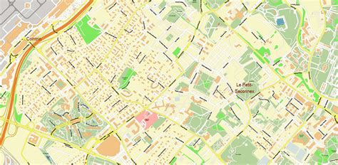 Meyrin Switzerland Vector Map high detailed All Roads Streets editable ...