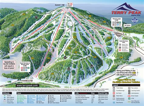 Terry Peak Ski Area Trail Map | OnTheSnow