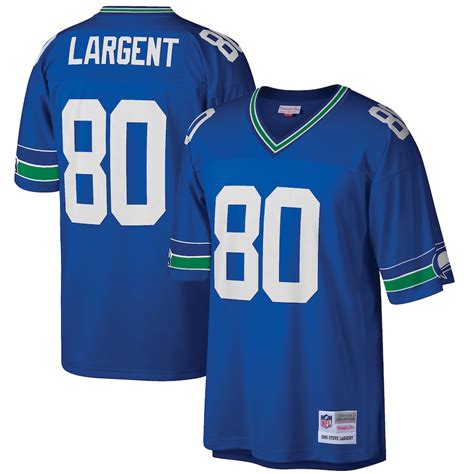 Mens Seattle Seahawks Steve Largent Mitchell & Ness Royal Blue Retired Player Vintage Replica Jersey