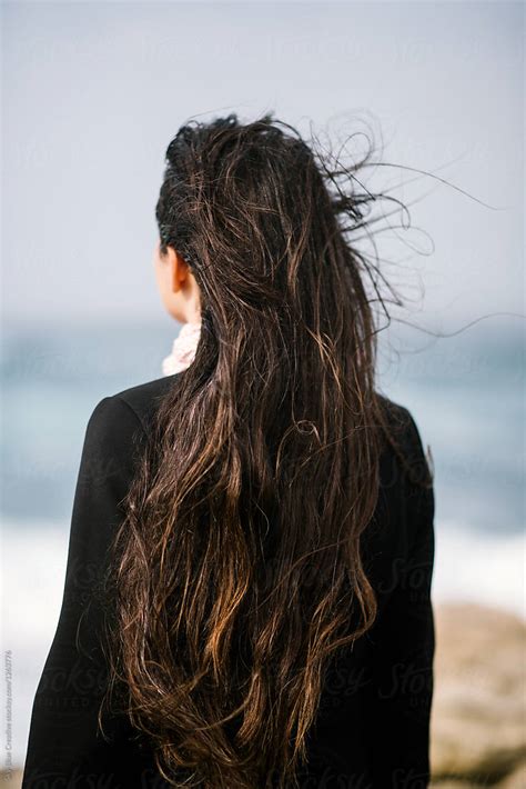 "Back View Of A Woman With Long Hair In The Wind" by Stocksy Contributor "Sky-Blue Creative ...