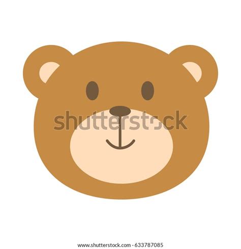 Cute Bear Face Cartoon Isolated Vector Stock Vector (Royalty Free) 633787085 | Shutterstock