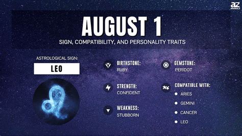 August 1 Zodiac Sign Personality