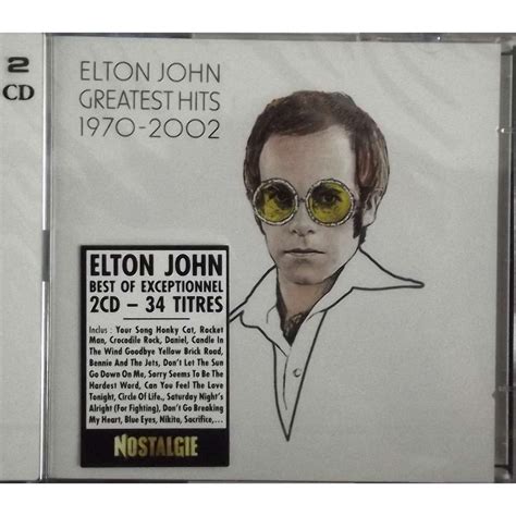 Greatest hits 1970-2002 (2cd 34 tracks) by Elton John, CD x 2 with vinyl59 - Ref:117600073