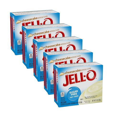 Amazon.com : Jell-O Cheesecake Sugar Free Pudding & Pie Filling pack of ...