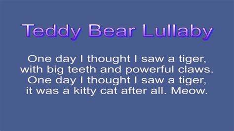 Teddy Bear Lullaby - YouTube