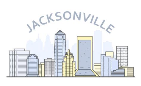 Jacksonville Fl Skyline Silhouettes Illustrations, Royalty-Free Vector ...