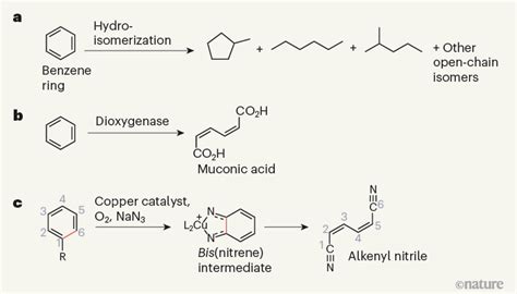 Benzene rings broken for chemical synthesis