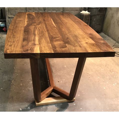 Contemporary Walnut Dining Table – Mortise & Tenon