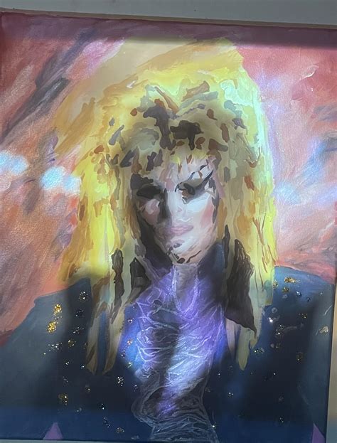 David Bowie- Labyrinth: this is my third ever painting in life and I am ...