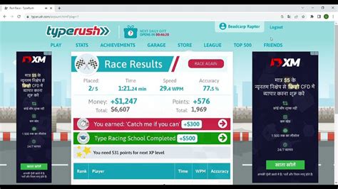 Run Race TypeRush online typing test - YouTube