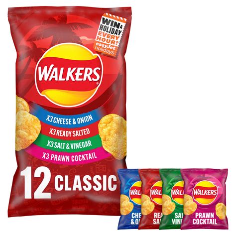 Walkers Classic Variety Multipack Crisps 12 x 25g | Multipack Crisps ...