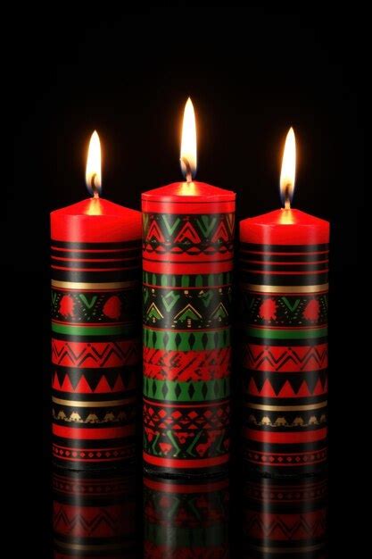 Premium AI Image | Kwanzaa holiday decorative candle traditional colors ...