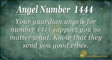 Angel Number 1444 Meaning: Your Life Matters - SunSigns.Org