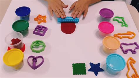 Play dough - Shapes and colours | KiddiesEdu - YouTube