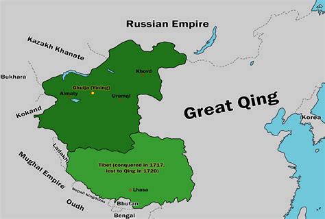 Dzungar (Mongol) Khanate in the 1700s : r/MapPorn