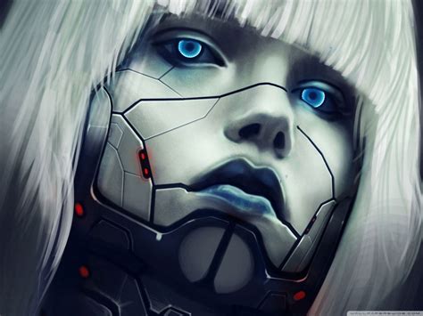 Half Human Half Robot Face Drawing - 1400x1050 Wallpaper - teahub.io