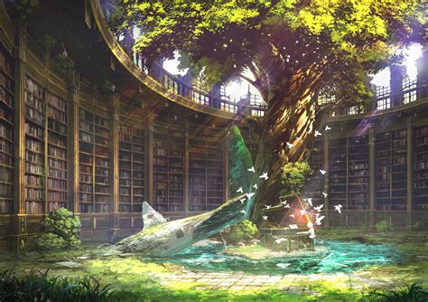 Old Library Anime Wallpapers - Wallpaper Cave