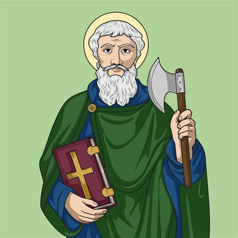 Saint Matthias Apostle Colored Vector Illustration 20913673 Vector Art ...