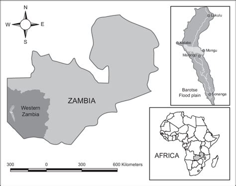 1 Map showing the Barotse Floodplain. | Download Scientific Diagram