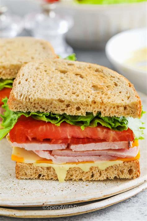 Ham Sandwich with Honey Mustard - Spend With Pennies