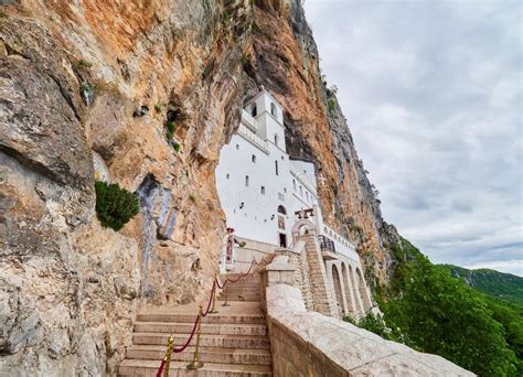 Ostrog Monastery in Montenegro. Build Inside the Rock. Stock Photo - Image of montenegro, cross ...