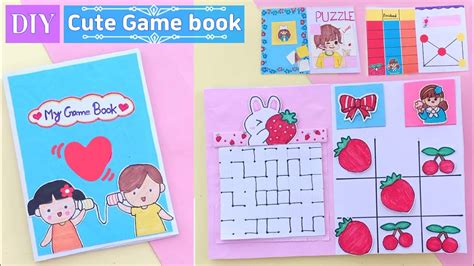 DIY Cute GAME BOOK | DIY Paper Game book | How to make cute games book | paper games - YouTube