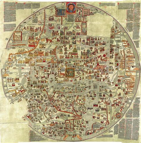 Ebstorfer Map Mappa Mundi Medieval World Map ca1235 Drawing by History Prints