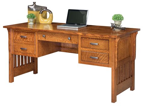 Boston Home Open Desk | Custom Amish Furniture