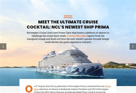 Meet the ultimate cruise cocktail: NCL’s newest ship Prima - Ship ...