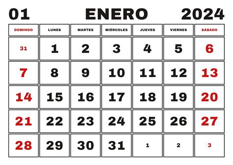 Calendario Enero 2024 Obtenga El Calendario Imprimible De Enero De ...