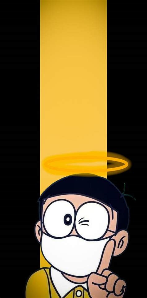 Download Nobita Wearing A Face Mask Wallpaper | Wallpapers.com