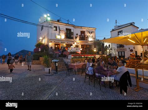 Restaurant in old town of Altea, Province Alicante, Spain Stock Photo: 69202710 - Alamy